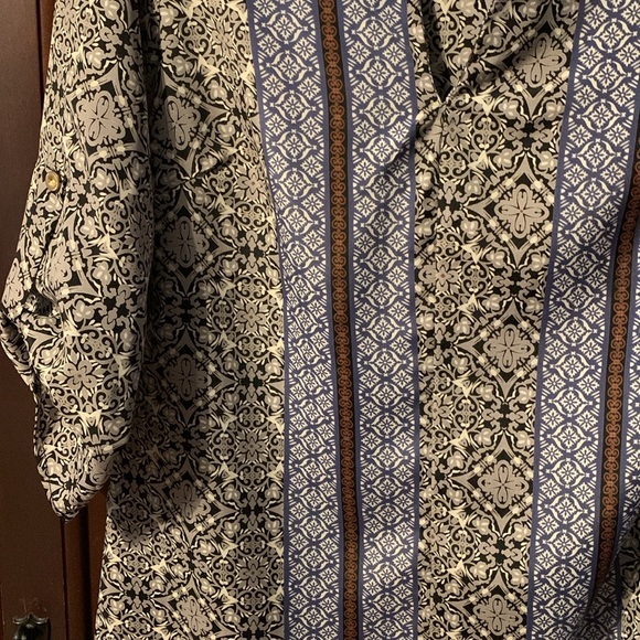 Point Multi Colored ladies dress or shirt ? Depends on you.. cute w/Boots /Med - Picture 2 of 9